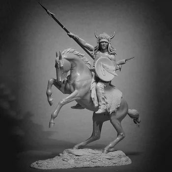 1/32 seno karavīrs, virsnieks ar zirgu Sveķu attēls Modelis komplekti, Miniatūras gk Unassembly Unpainted