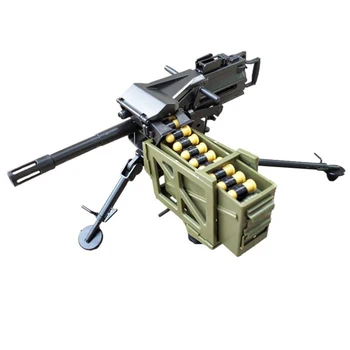 1/6 4D Ieroci Bloks Rotaļlietas MUMS MK19 M2 MG42 Smagā Mašīna Lielgabals Launcher militāro ieroču Modeli 12inch Rīcības Attēls Sence DIY