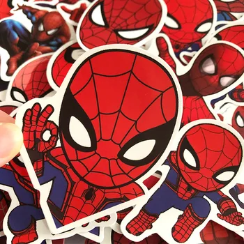 10/35pcs komplekts Spiderman Grafiti Uzlīmes Cartoon Kids Uzlīmes Scrapbooking Ģitāra Notobook Moto Skeitborda Ūdensnoturīgas Uzlīmes