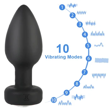 10 Frekvences Butt Plug Prostatas Masāža Seksa Rotaļlietas Sievietēm, Vīriešiem Gejiem Pieaugušo Produkti Bezvadu Tālvadības Pulti Pievienojiet Anālā Vibratora