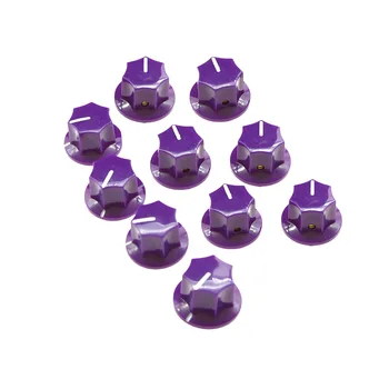 10 x Purple Maza Izmēra MXR Stila Vadvirsmas AMP Rokturi Efektu Pedāļu Kloķu Misiņa Ievietot