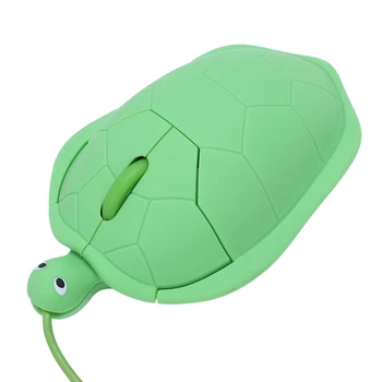 1000dpi Cute Karikatūra Anime Modes Bruņurupucis PC Klēpjdators, Optiskas USB Peles, Zaļā