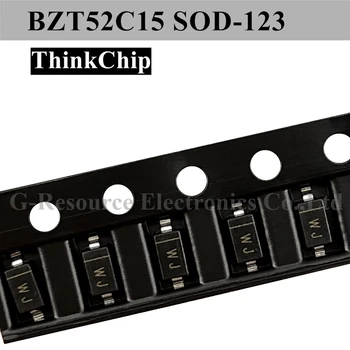 (100gab) BZT52C15 VELĒNA-123 SMD 1206 Spriegumu Stabilizē Diode 15V (Marķējums WJ)