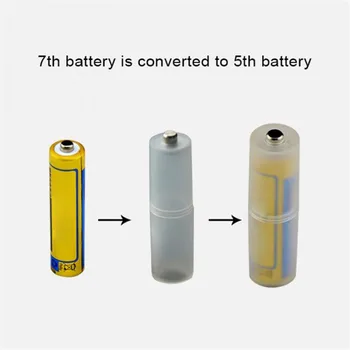 10pcs AAA Līdz AA Baterijas Pārveidotāja Adapteris, Bateriju Turētājs Izturīgs Plastmasas korpuss Komutatoru Uzglabāšanas Kaste Organizators