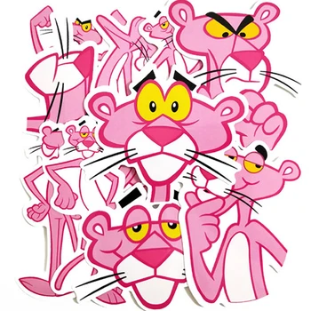 10PCS Karikatūra Pink Panther Uzlīmes Skeitborda Ledusskapis Motociklu Bagāžas Ģitāra Ūdensizturīgs DIY Atdzist Uzlīmes, Mazulis, Rotaļu Uzlīmes Dāvanu