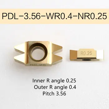10PCS PDL-2.34-WR0.2-NR0.4 PDL-3.56-WR0.4-NR0.4 PDL-3.56-WR0.4-NR0.44 Trīsi Virpošanas Instrumenti, Karbīda Ieliktņiem, Virpas, Frēzes Ieliktņiem