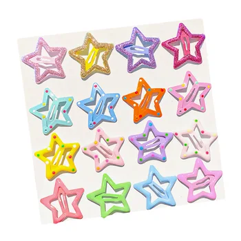 10PCS/Set Jaunu Cute Krāsains Zvaigžņu Waterdrop Formas Matadatas Bērniem Salds Matu Rotājumu Klipu Barrettes Modes Matu Aksesuāri