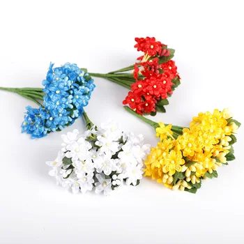 12 Gabali Gypsophila Kāzu Dekoratīvie Ziedi, Vainagi, Vāzes Mājas Dekorēšanas Piederumi Diy Konfekšu Kaste Mākslīgie Ziedi