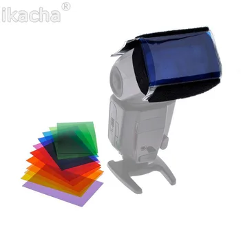 12 Krāsas Želeja Filtrs Flash Difuzoru Soft Box Studijas Apgaismojumu Filtrs Canon Nikon Sony Visus Kamera
