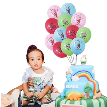 12pcs Cocomelon Puse Balonu Apdare Baby Duša, Bērnu Dzimšanas dienas svinības Karikatūra Dzimšanas dienas Balona Komplekts