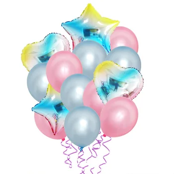 14psc gradientu, krāsu balonu 18 collu zvaigznes sirds varavīksnes lateksa balons, dzimšanas dienas svinības, kāzas, bērnu rotaļlietas, dekoratīvas globos