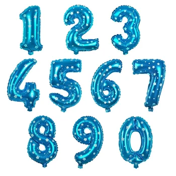 16 Collas 40 Collas Rozā, Zilā 0-9 Numuru Folija Baloni Ciparu Hēlija Baloni, Dzimšanas Dienu, Kāzu Dekori Gaisa Baloons Gadījumā Puses Piederumi