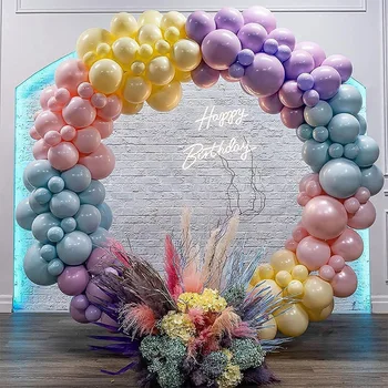 160pcs Pērle Lateksa Baloni Vainags Arch Macaron Rozā Zilo Balonu, Kāzu Dekorācijas, Bērnu Dušas, Dzimšanas dienas Grupa Krājumi