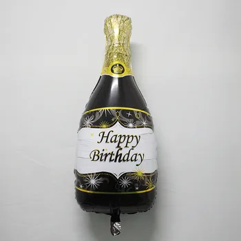 1gb Happy Birthday Party Champaign Pudeli Kausa Folija Baloni Valentīna Diena Kāzu Dekorēšana Gaisā Hēlija Balonu Puse Dekori
