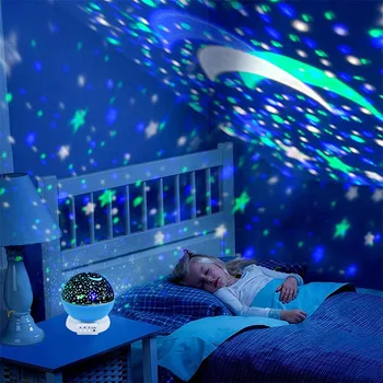 1P Star Galaxy Projektoru LED Lampas, Zvaigžņotās Okeāna Viļņu Nakts Gaisma Mūzikas Atskaņotāja Tālvadības Rotējošo Zvaigžņotām Debesīm Lampu Guļamistabā, Mājas Dekoru