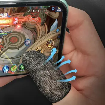 1Pair Spēļu Pirkstu Uzmava Elpojošs Rokai PUBG Mobilās Spēles Touch Screen Pirkstu Gultiņas Segtu Spēļu Īkšķi Cimdi Sensitive