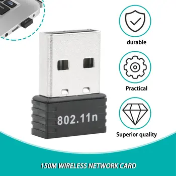 1pc Mini USB Wifi Adapteri Bezvadu Antenas Wi-fi Dongle N 802.11 B/ G /n Augsta Iegūt 150mbps Klēpjdatoru Ethernet Ārējās 2.4 G