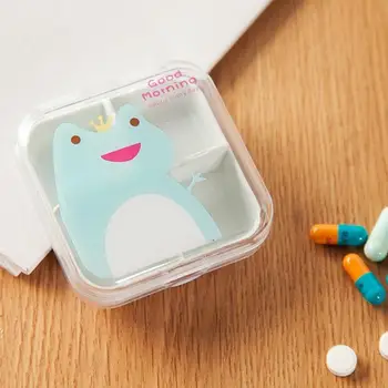 1Pc Narkotiku Kārbas Portatīvie Medicīna Gadījumā Tvertne Tukša, Var Nodalījumi Uzpildāmas Pudeles Cute Mini Pill Box TXTB1