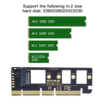 1PC NVMe M. 2 NGFF SSD Uz PCIE X4 X1 X16 Adapteri, izņemiet atmiņas Karti M2 Pcie Adapteri Ar Balsteni Atbalstu, PCI-e, PCI Express 3.0 X4 2230-2280