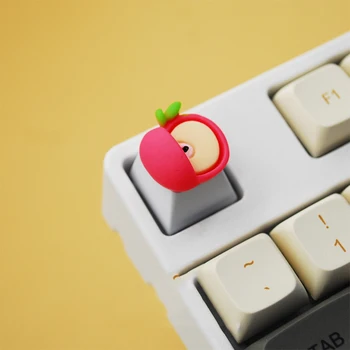 1pc Roku darbs cute augļu sērijas keycap personības sveķi, ābolu persiku granātābolu keycap meiteni dāvanu