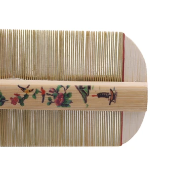 2 Krāsu Tradicionālo Ķīniešu Bambusa Utu Ķemme Roku Darbs Biezi Ķemme Rožu Noņemt Niezi Galvas Kasīšanas Blusu Cootie Ķemmes