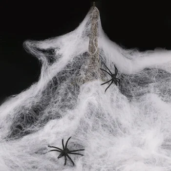 20/40/60g Biedējošu Halloween Puse Stretchy Spider Web Spider Haunted House Bar Aksesuārus par Halloween Puse Skatuves Dekorācijas Dekoru Suppl