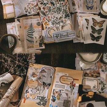 200pcs Vintage Kolāžas Materiāli Papīrs DIY Vēstnesis Plānotājs Scrapbooking Roku Kontu, Dekoratīvie Piederumi DIY Amatniecības Kancelejas preces
