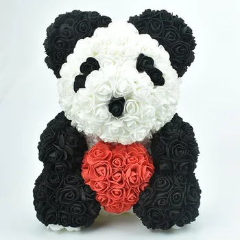 2020 40cm Ziepju Putas, Roze, Panda, Ķīnas Rozes Ziedu lācis ar sirdi Draudzenei, un Dzimšanas dienas Dāvana