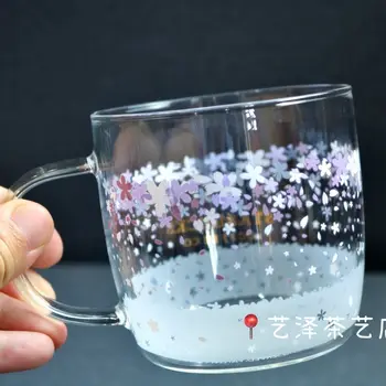 2020 romantiska ķiršu krāsas stikla ar maisot stienis pārredzamu dzeramā ūdens dzesēšanas stikla