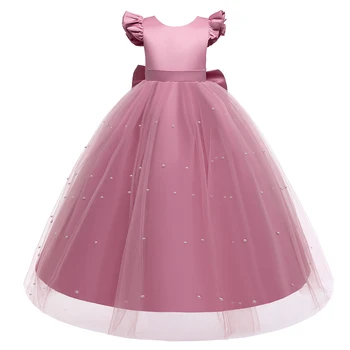 2022 Pusaudzis Ilgi Līgavas Lielu Priekšgala Kleita Meitene Princese Kids Bērnu Apģērbu, Elegantas Vakara Frēzēšana Kāzu Kleitu 5-14 Y