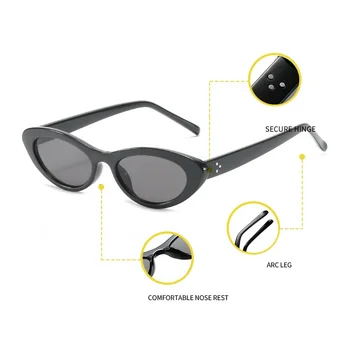 2022 Retro Samll Cat Eye Saulesbrilles Sieviešu Famale Zīmola Dizainere, Sievietēm Ovāla, Rozā, Saules Brilles Vīriešiem Gafas De Sol Mujer UV00 Brilles