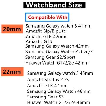 20mm 22mm joslu Samsung Galaxy wacth Aktīvo 2 Pārnesumu S3 Pierobežas Ādas aproce Huawei GT/2/Pro Galaxy 3 45mm/42mm/46mm siksna