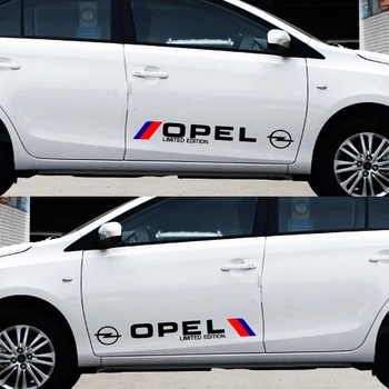 2gab Auto Virsbūves Uzlīmes Auto Emblēma Apdare Decal Durvju Uzlīmes, lai Opel Astra G H J Zīmotnes, Mokka Zafira Corsa Vectra C D