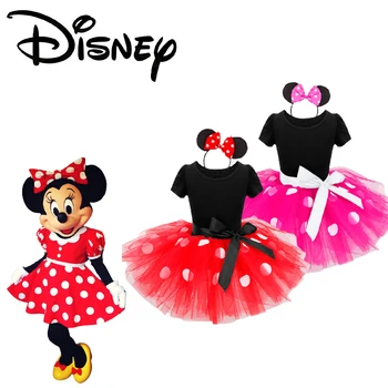 2gab Disney Minnie princese kleita Matu joslā meitene cute birthday party kleita svārki, kostīms Dejas cosplay apģērbu dāvanu