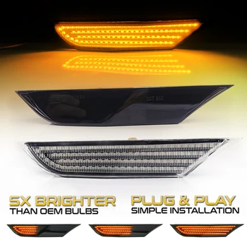 2gab LED Pagrieziena Signāla Dinamisko Sānu Gabarītgaismas Lukturiem Repeater Indikators Priekš Nissan GT-R Nismo VTN R35 Coupe V6 2007-2021