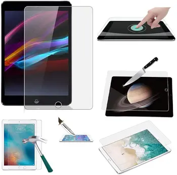 2gab Tablete Rūdīta Stikla Ekrāna Aizsargs Vāks Apple iPad 2 Gaisa 9.7 collu/iPad Gaisa 1 Anti-Ekrāna Lūzumu Rūdīts Filmu