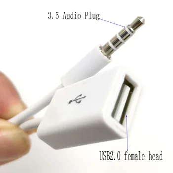 3.5 mm audio spraudni, USB 2.0 mini mikro Plug Vīriešu Savienotājs Pārveidotāja Adapteris Aux Kabeli Vīriešu Audio Sieviete