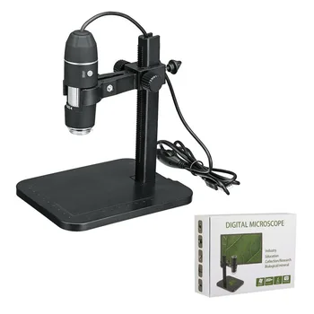 3 in 1 1600X USB Type-c, Digitālo Mikroskopu Elektronisko Lupa Kamera Endoskopu, Regulējams Turētājs ar 8 LED Lineāla Kalibrēšana