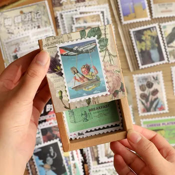 30 Gab. Vintage Pastmarku Uzlīmju Komplekts Pāriem Ceļojumu Botāniskais Deco Uzlīmes Scrapbooking Journaling Junk Vēstnesis Plānotāji