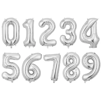 32Inch Lielas Folijas Dzimšanas dienā, Balonus ar Hēliju Numuru Balonu 0-9 laimes Dzimšanas dienā, Kāzu Dekorācijas, Dušas Lieli Skaitļi Globos