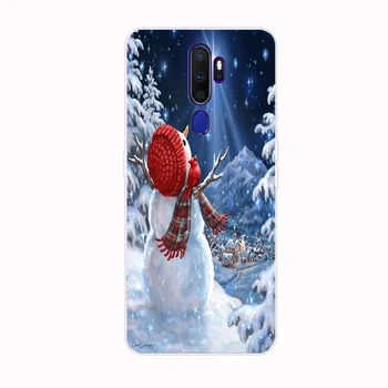 341FG Jauno Gadu Sniegavīrs Krāsainu Priecīgus Ziemassvētku dāvanu Mīksta Silikona Tpu Vāciņa telefonu Gadījumā par OPPO A5S A7 AX7 A5 A9 2020. Gadam Reslme C3