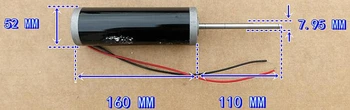 36W DC vēja ģenerators mazo mikro-12V-24V DC pastāvīgo magnētu motors Modeļa vertikālo asi