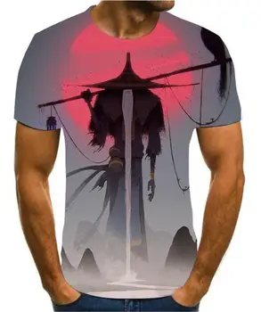 3d Iespiesti īpašus T -Krekls Vasaras Modes Dizaina Īsām Piedurknēm Multiplikācijas filmu Warrior 3d T -Krekls Men 'S Casual Atdzist no Augšas S -6xl