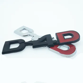3D Metāla D4D logo automašīnas pusē emblēma aizmugurē, bagāžnieka dekoratīvā uzlīme stils BMW, Toyota Toyota, Honda, Ford, Piederumi