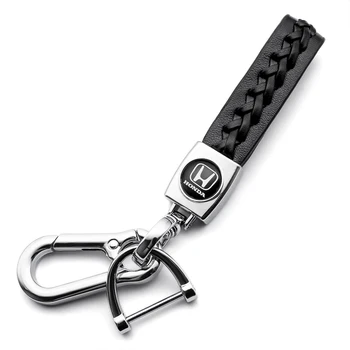 3D Metāla Ādas Auto Keychain, Atslēgu piekariņi, Honda Mugen IEDVESMOT CR-V CIVIC Džeza Vezel Fit AVANCIER ODYSSEY LEĢENDA Piederumi