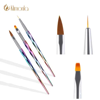 3Pcs/Daudz Simfoniskais UV Gel Brush Set Krāsošanas Pildspalvas Akrila Nagu Dizains Suku Rokturi Manikīrs Nagu Mākslas Otu Celtnieks Rīki