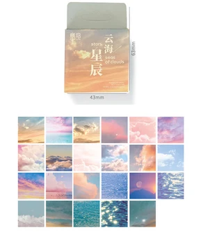 46Pcs/Iepak Kawaii Gudrs Sky Cloud Jūrā Paldies Mini Uzlīmes Albums Dienasgrāmata Scrapbooking Etiķetes Skolas Piederumi n961