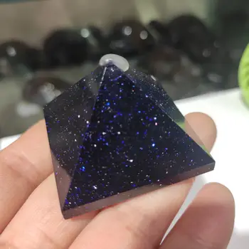 4CM Dabas Zilā smilšakmens kvarca kristāla piramīdas dziedināšanas rock skaidrs dārgakmens kristāla piramīdas kā dāvanu