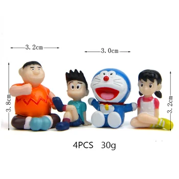 4GAB/Daudz Karikatūra Mikro Dārza Ainavu Apdare Doraemon ar Draugiem Mini Darbības Rādītāji Rotaļlietas Bērniem Ziemassvētku Dāvanas