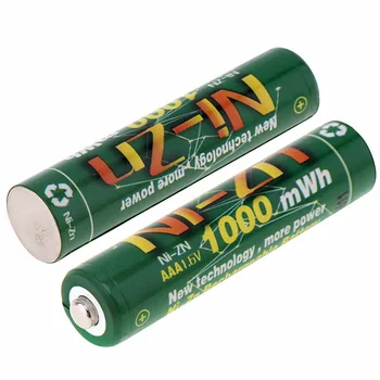 4gab/daudz Ni-Zn 1,5 V 1.6 v 1000mWh aaa uzlādējamās baterijas